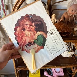 Turn of the Century fan greetings 1901 paper fan